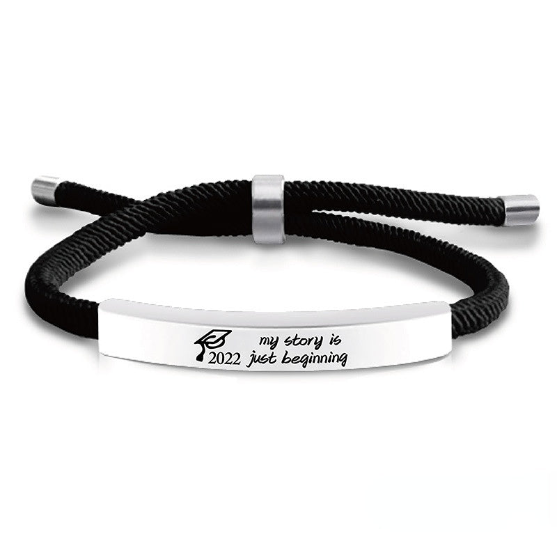 Venta al por mayor pulsera de acero inoxidable de graduación